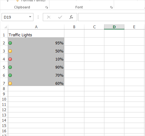 java 设置 excel 交通灯