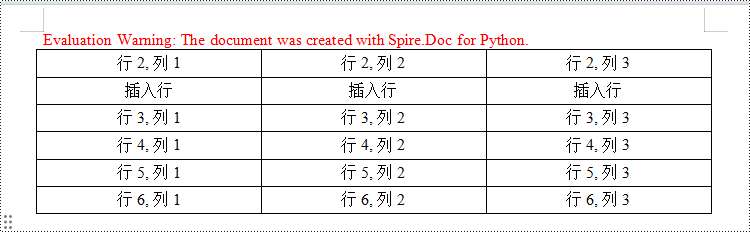 python 添加或删除 word 文档中表格行和列