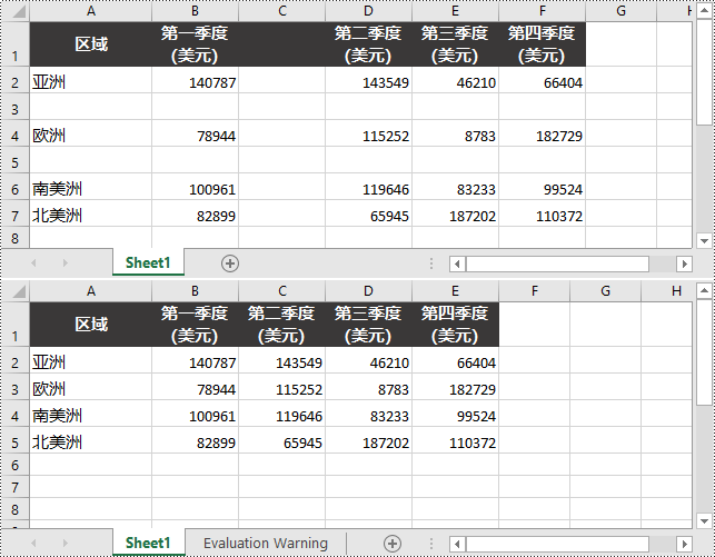 python 删除 excel 中的行和列